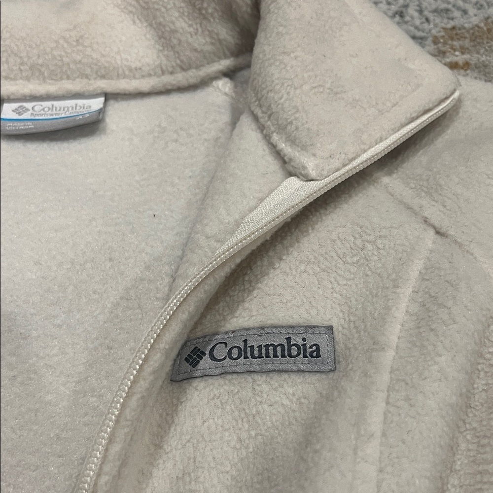 Columbia Off-White Fleece Jacket - image 5